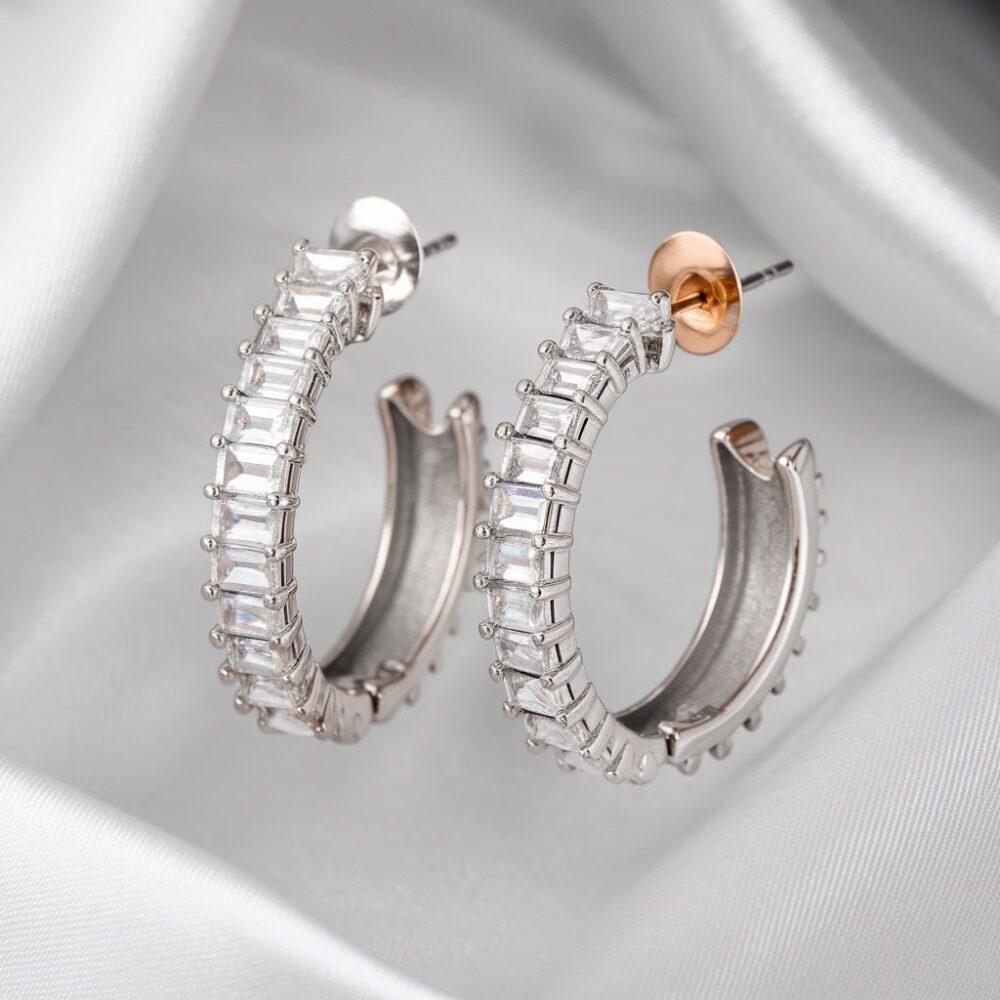 Srebrne kolczyki kółka