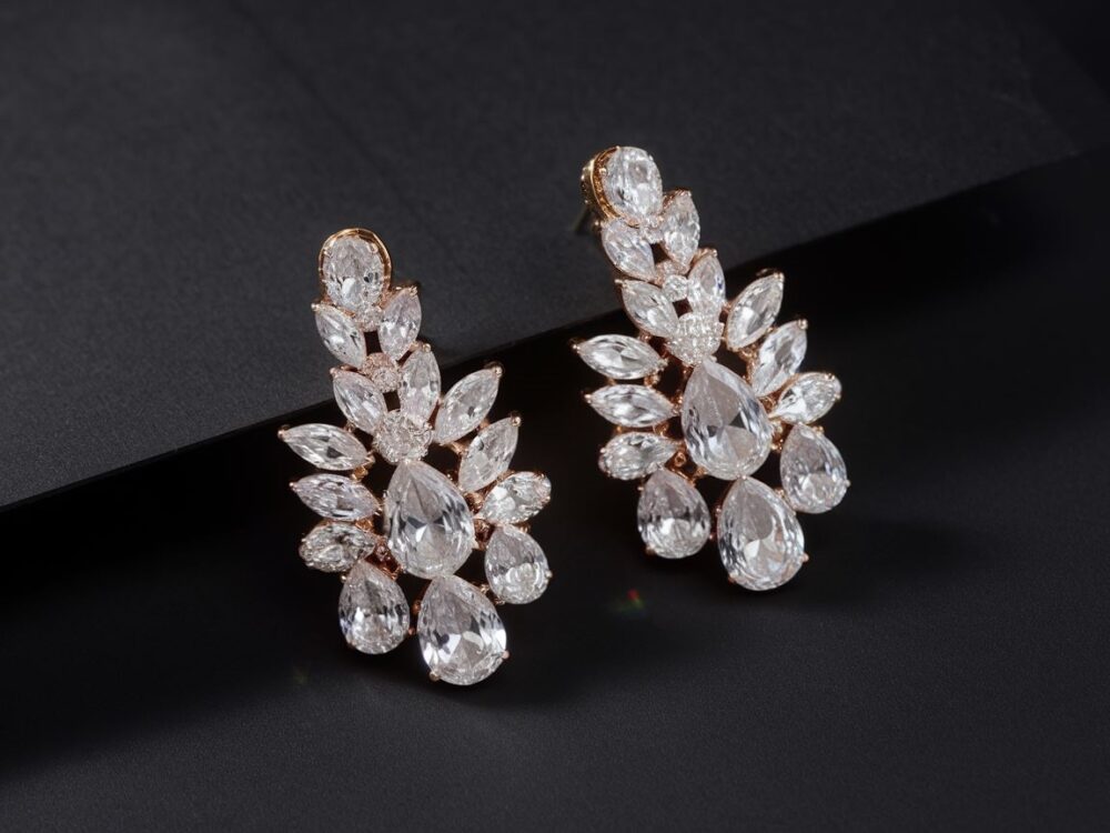 Wieczorowe kolczyki błyszczące