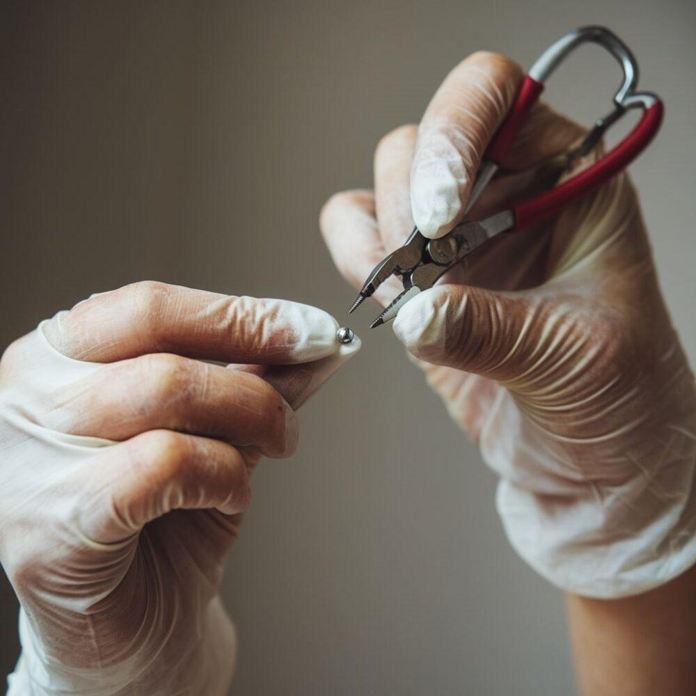 biżuteria do piercingu z kulką