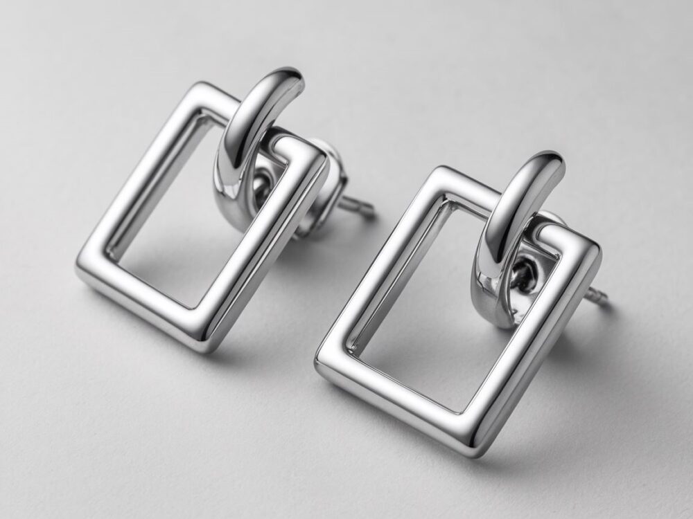biżuteria kwadratowe kolczyki