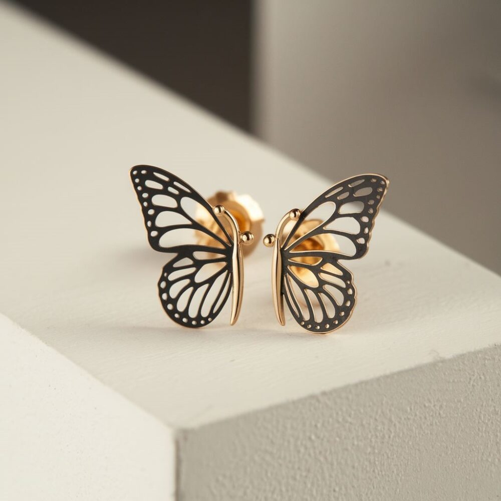 biżuteria motylki srebrne