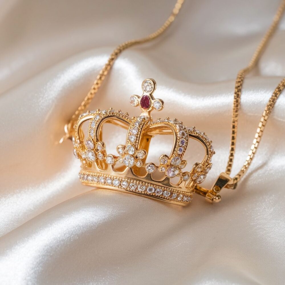 biżuteria z motywem korony