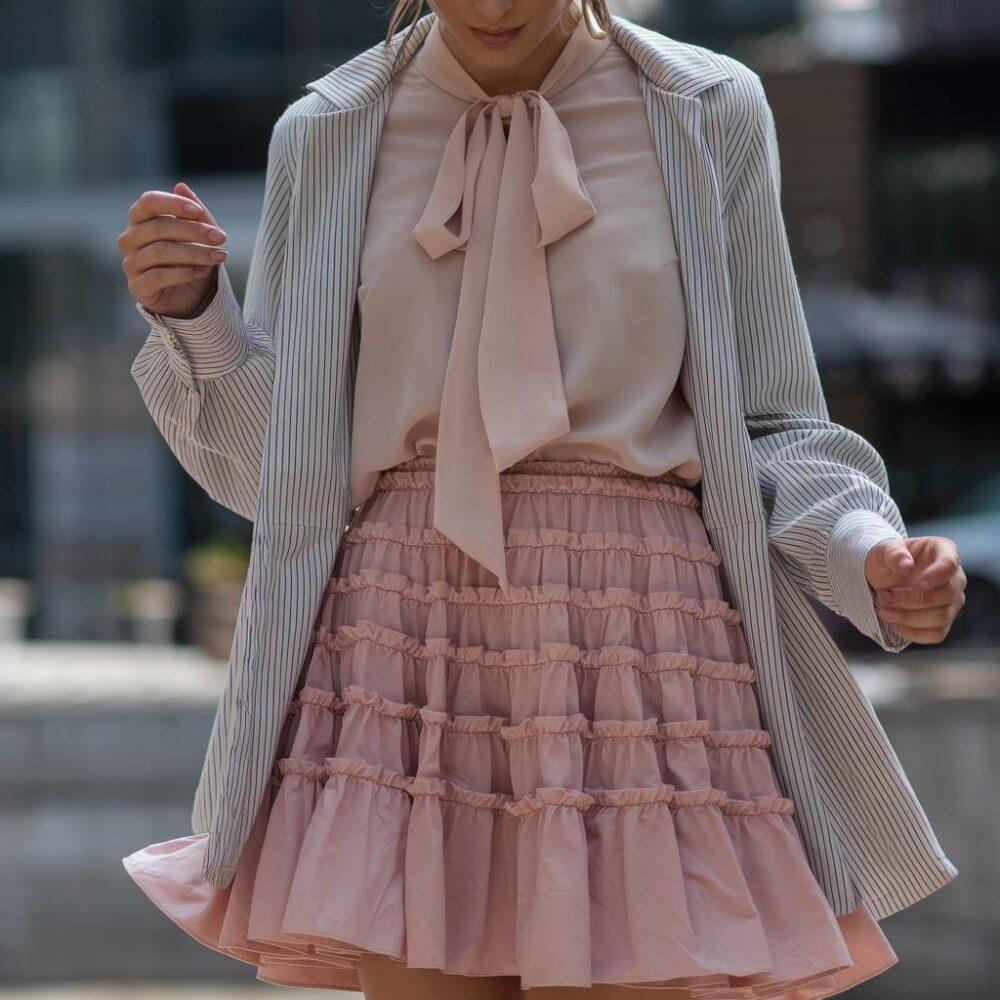 bluzka do spódnicy z falbanami