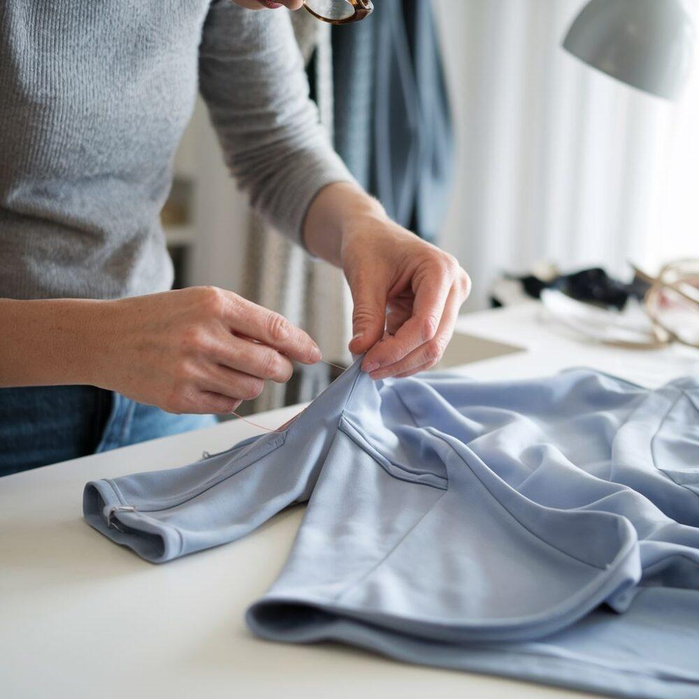 bluzka z wszytymi panelami