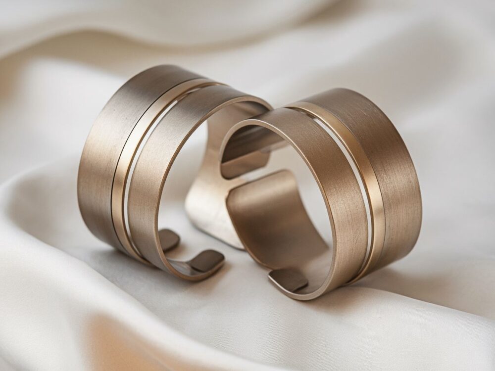 bransoletki mankiety na welurowym tle