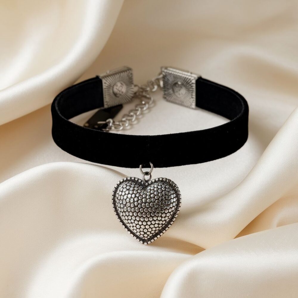 choker z serduszkiem