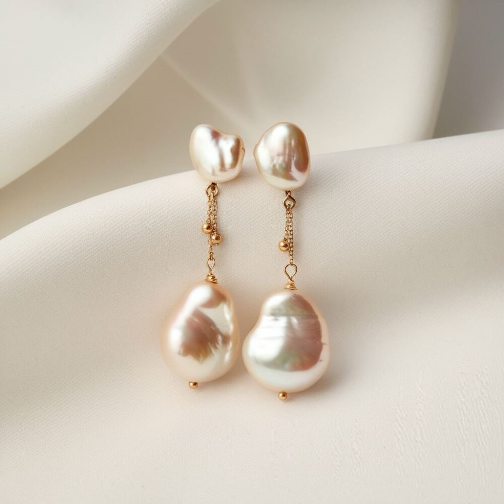 damskie kolczyki z perłami