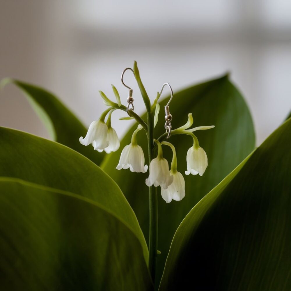 delikatne kolczyki kwiatowe
