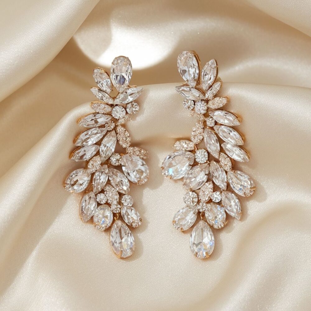 delikatne kolczyki na ślub