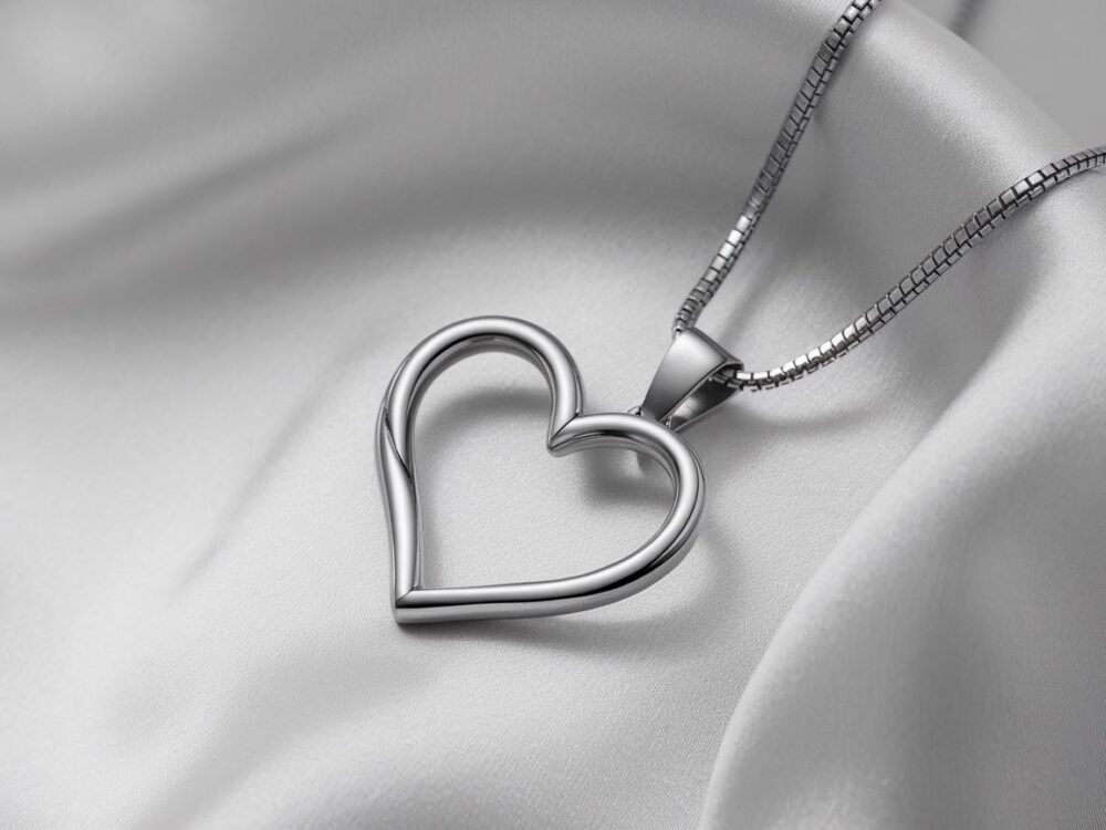 delikatny naszyjnik serce