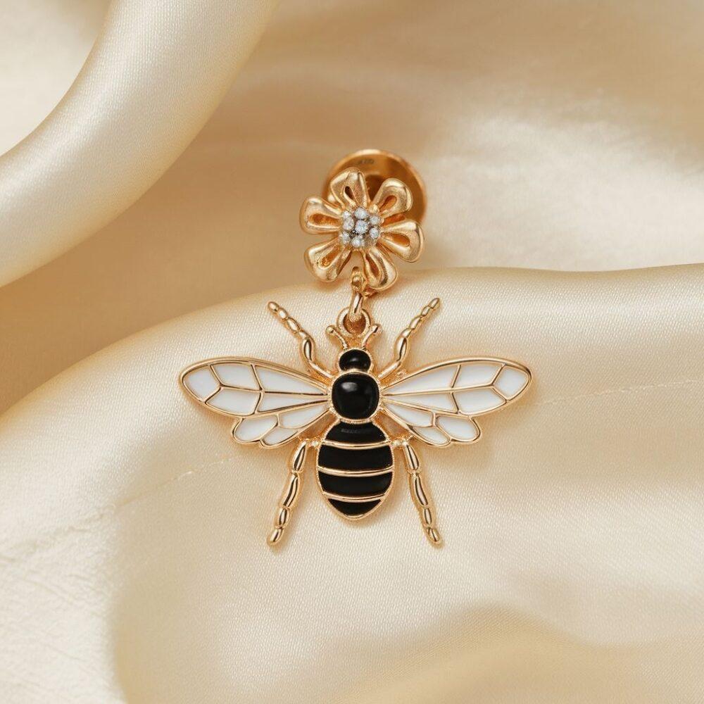 elegancki kolczyk owad