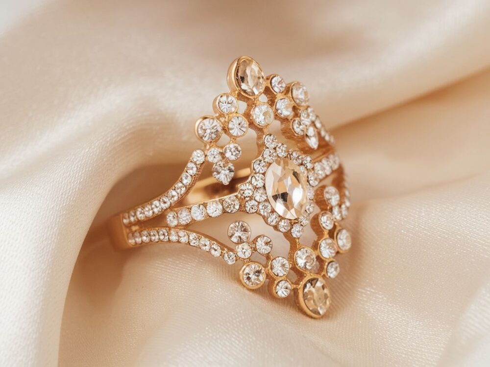 elegancki pierścionek złoty