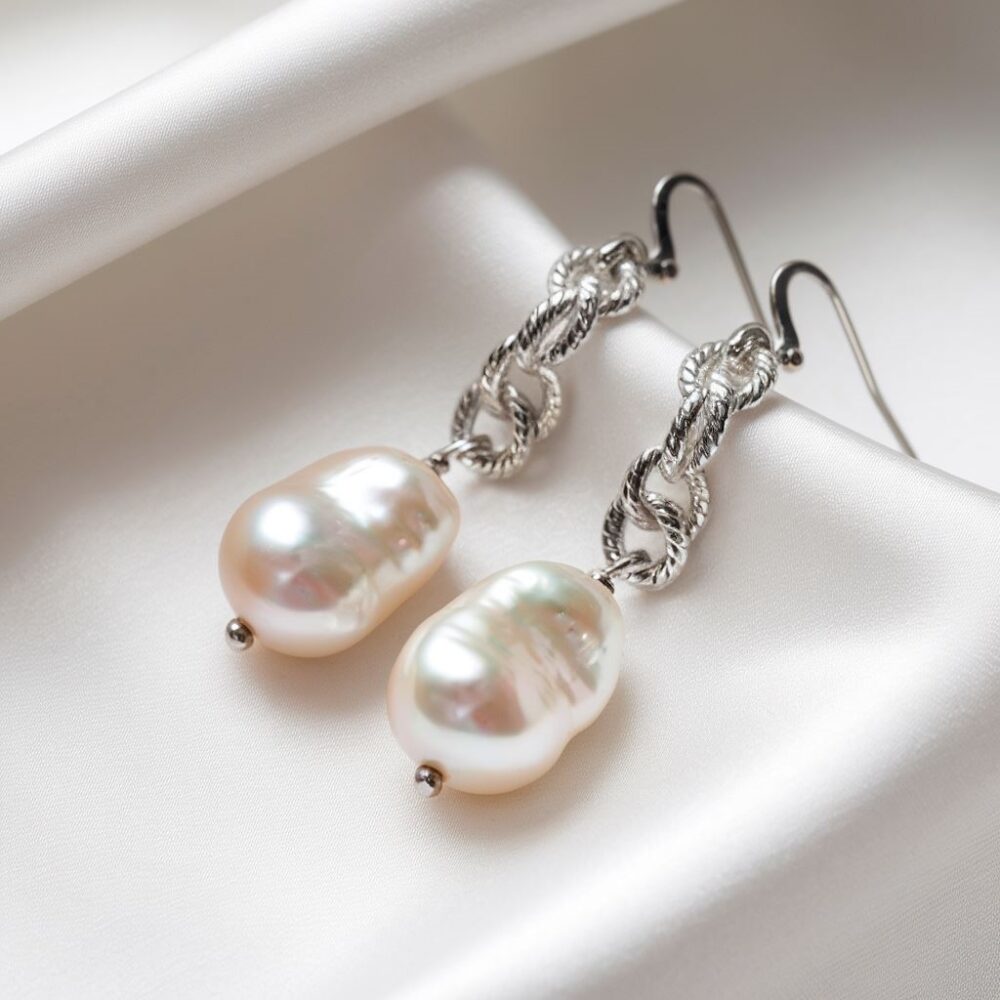 eleganckie perłowe kolczyki