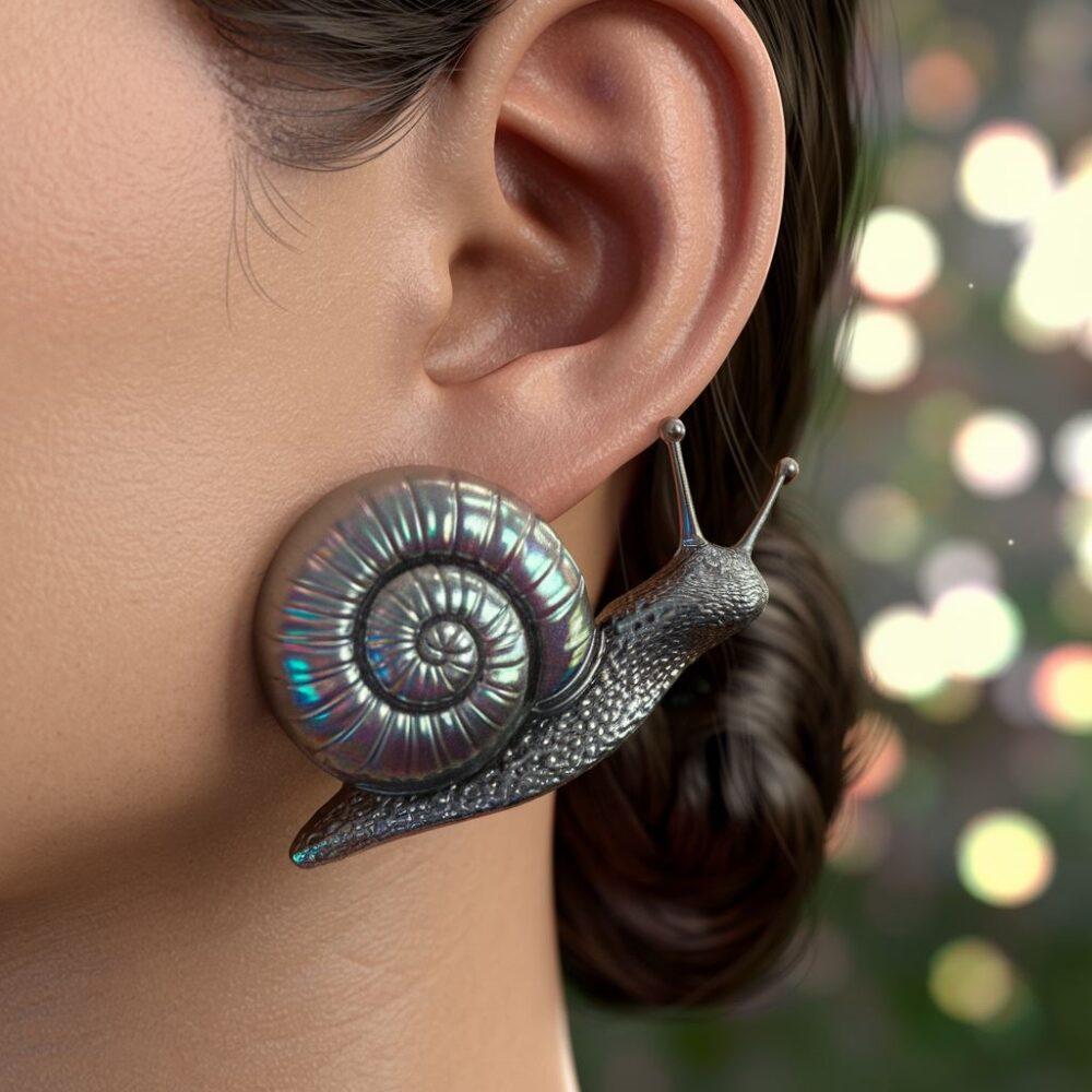 kolczyk ślimak srebrny