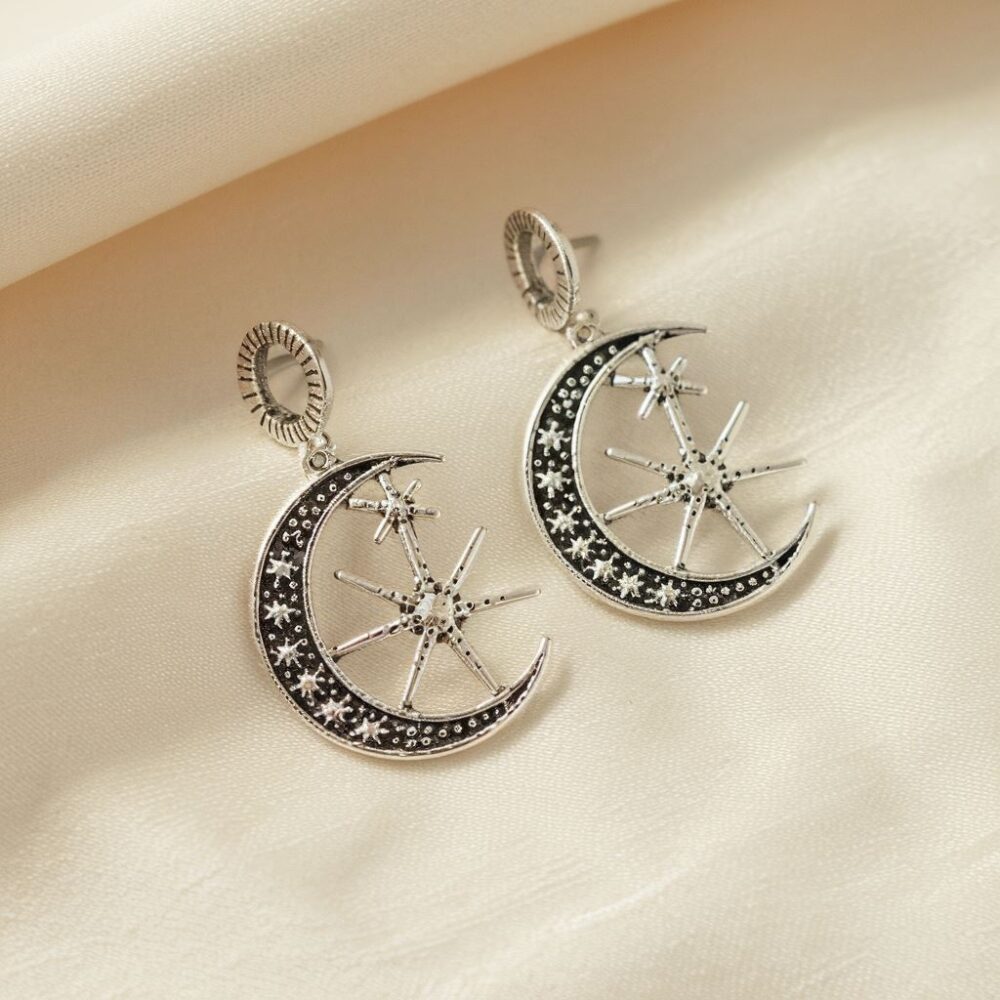 kolczyki gwiazdka srebrne