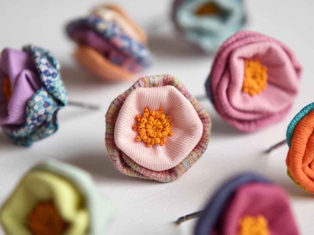 kolczyki kwiatowe handmade