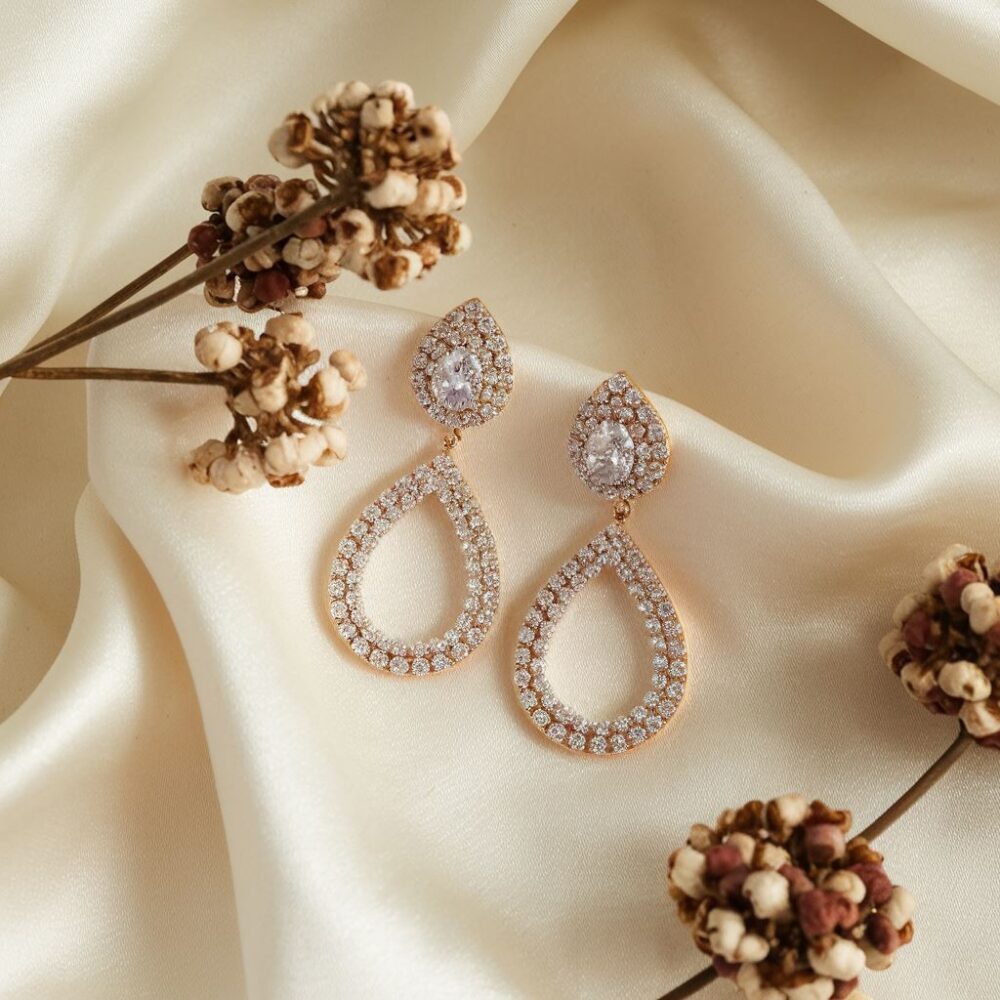 kolczyki ślubne łezki