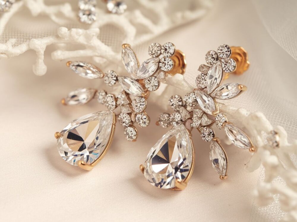 kolczyki z kryształkami