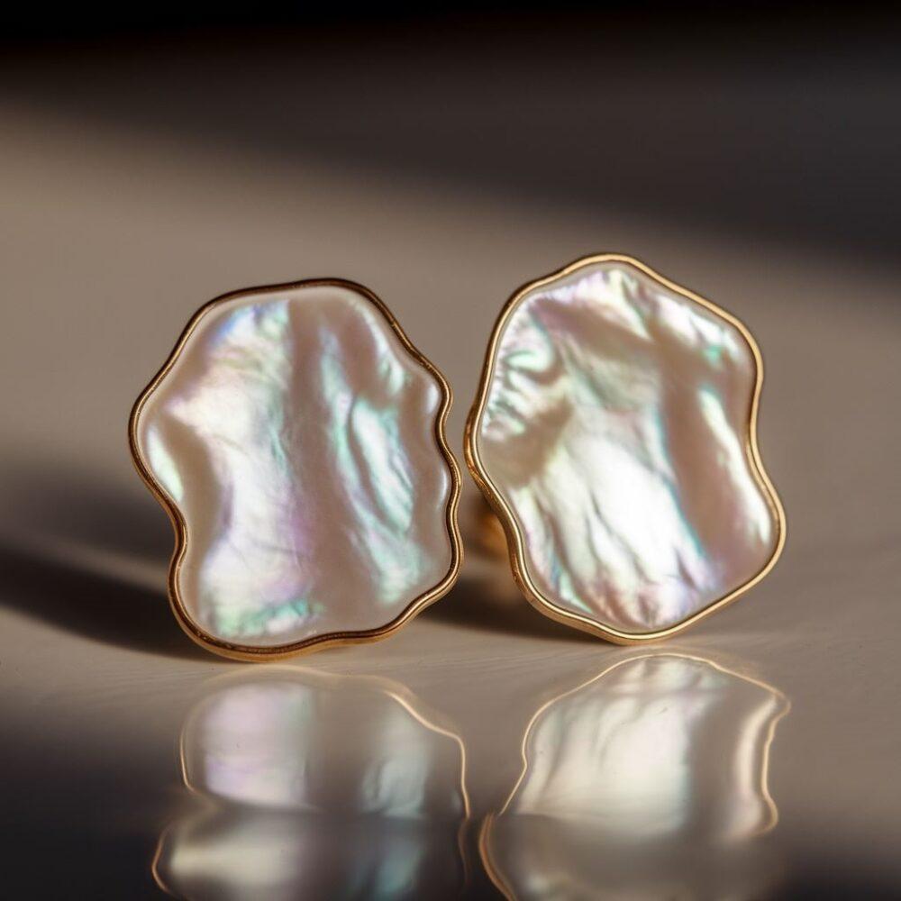 kolczyki z masy perłowej