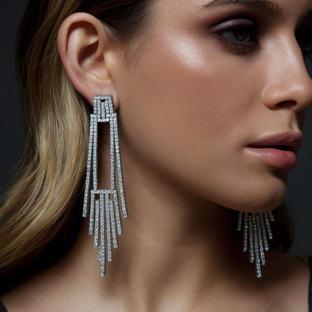 kolczyki z połyskiem