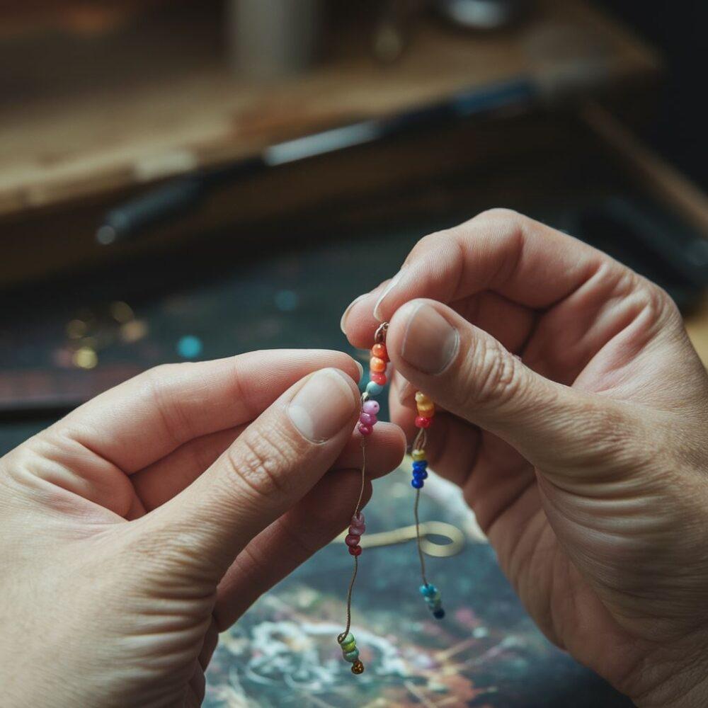 kolorowe koraliki do biżuterii