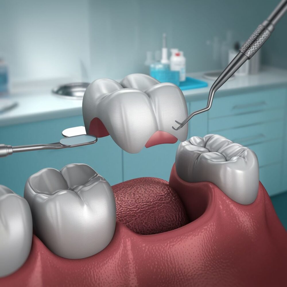 korona stomatologiczna srebrna
