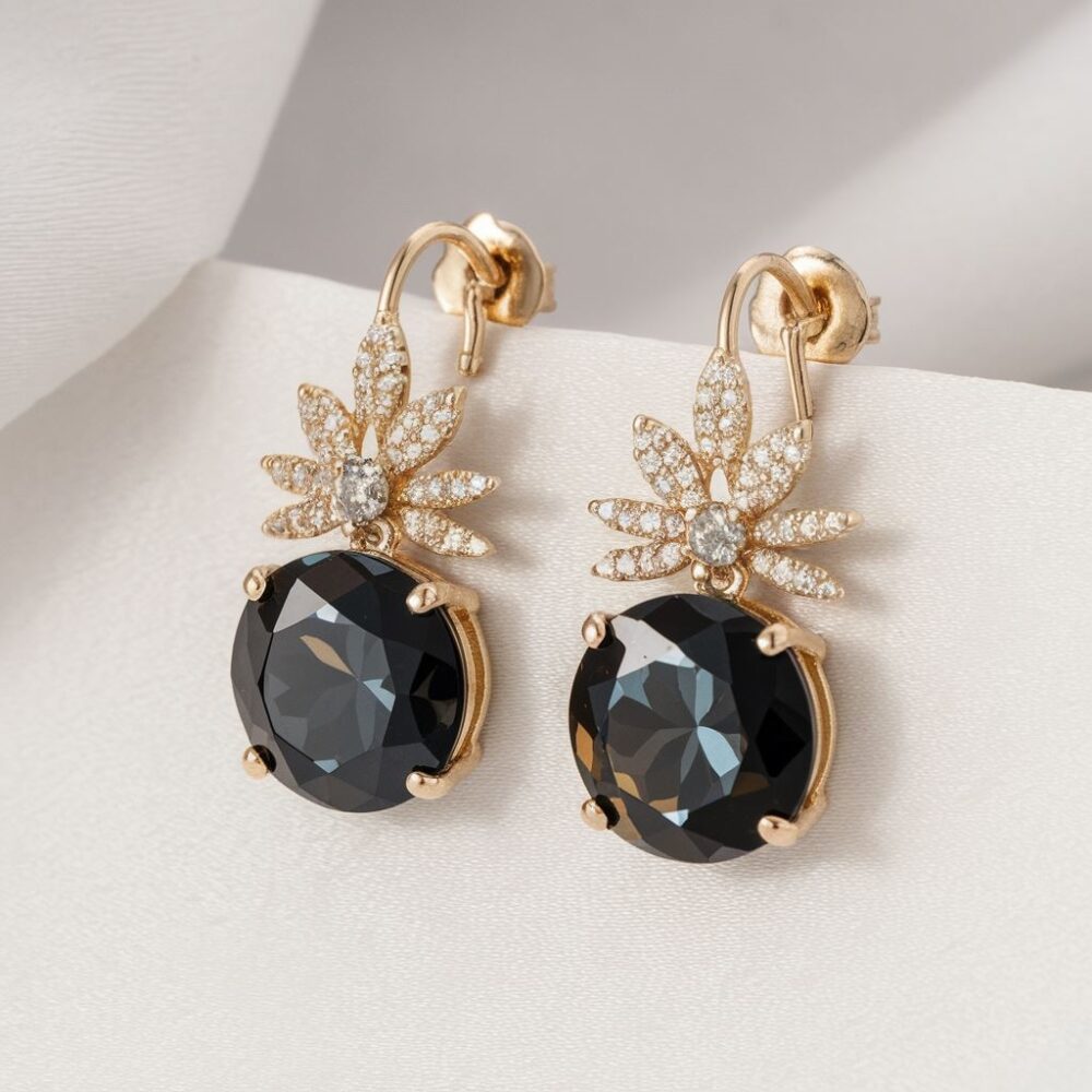 modne kolczyki z cyrkoniami