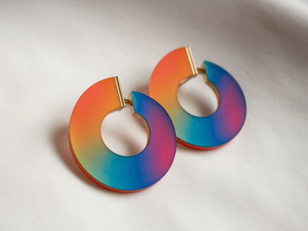 modne okrągłe kolczyki