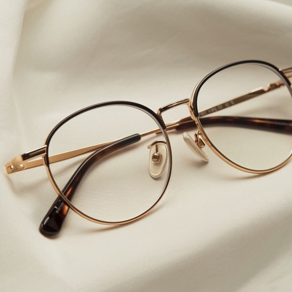 modne złote oprawki