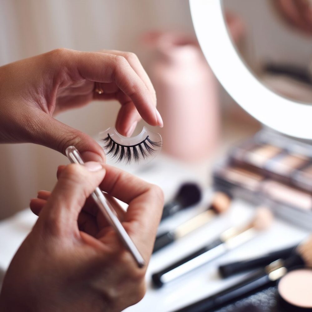 nakładanie rzęs magnesowych