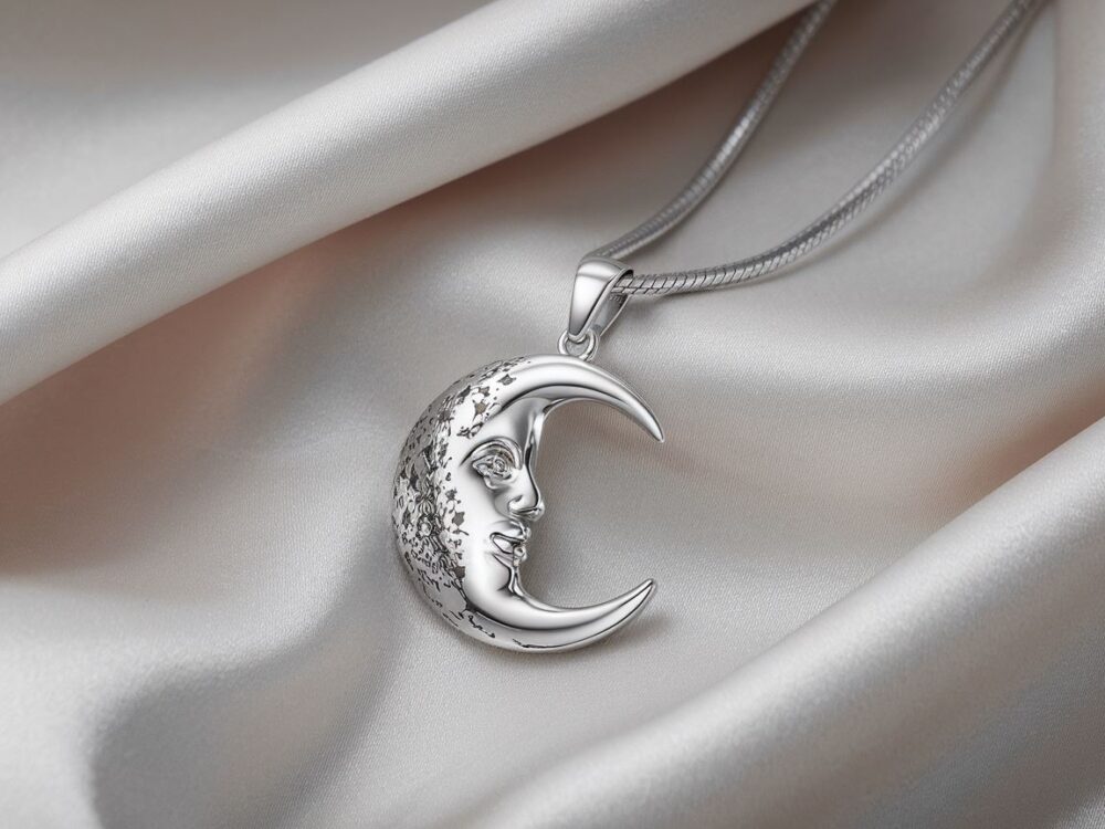 naszyjnik księżyc stal chirurgiczna