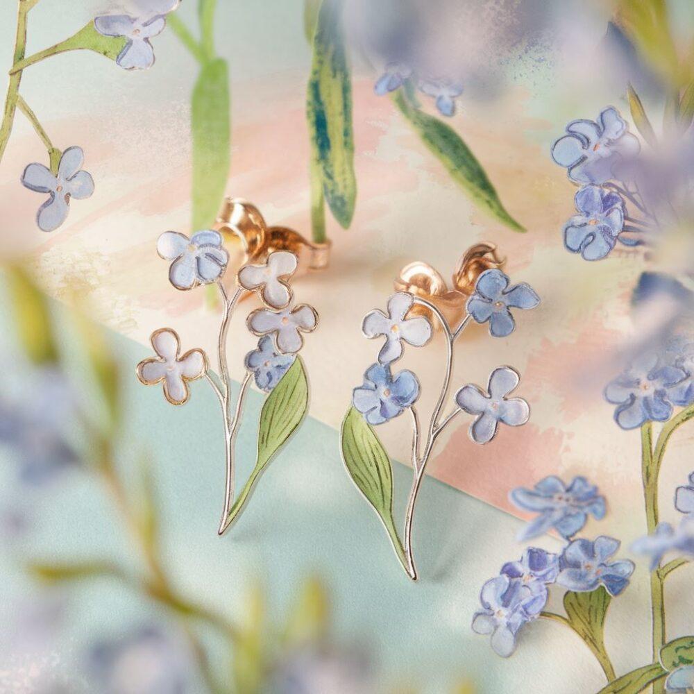 niebieskie kolczyki damskie