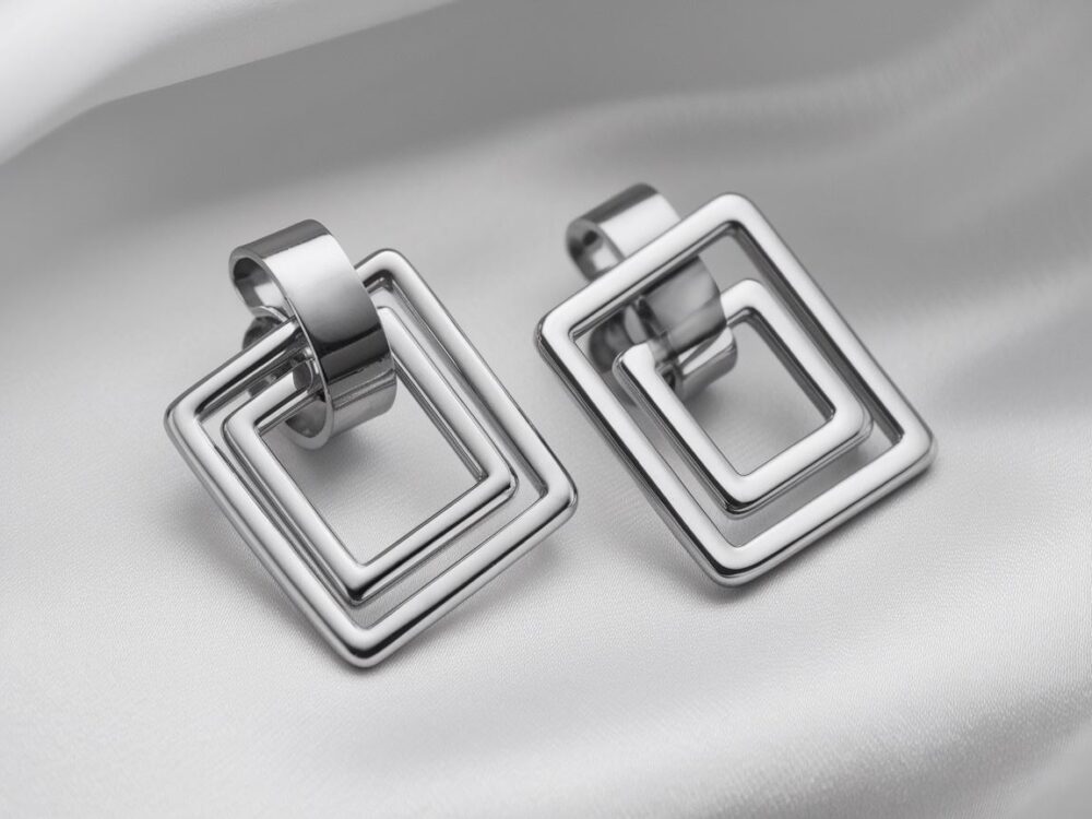 nowoczesne kolczyki stalowe