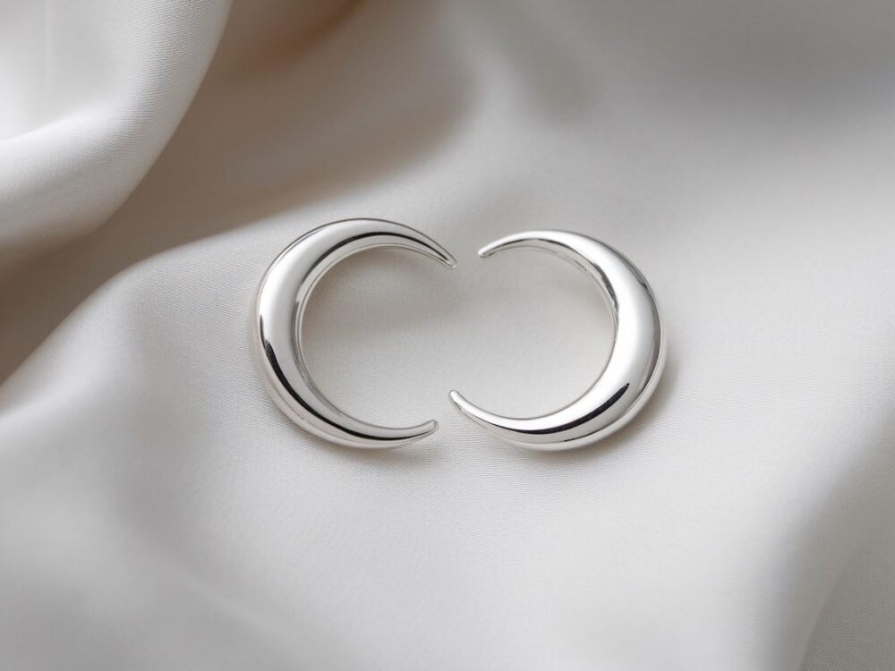 nowoczesne srebrne kolczyki