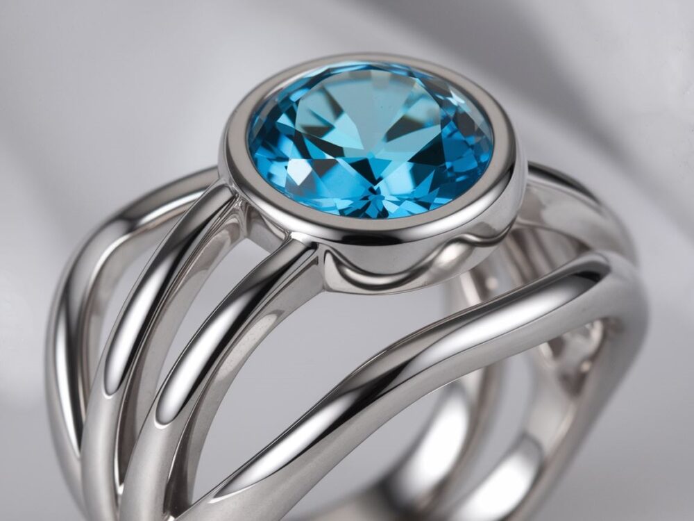 nowoczesny pierścionek stalowy