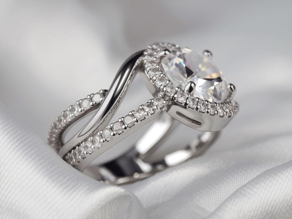 pierścionek z cyrkoniami