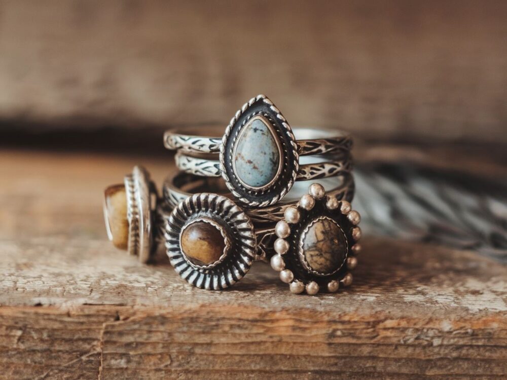 pierścionki z motywem boho
