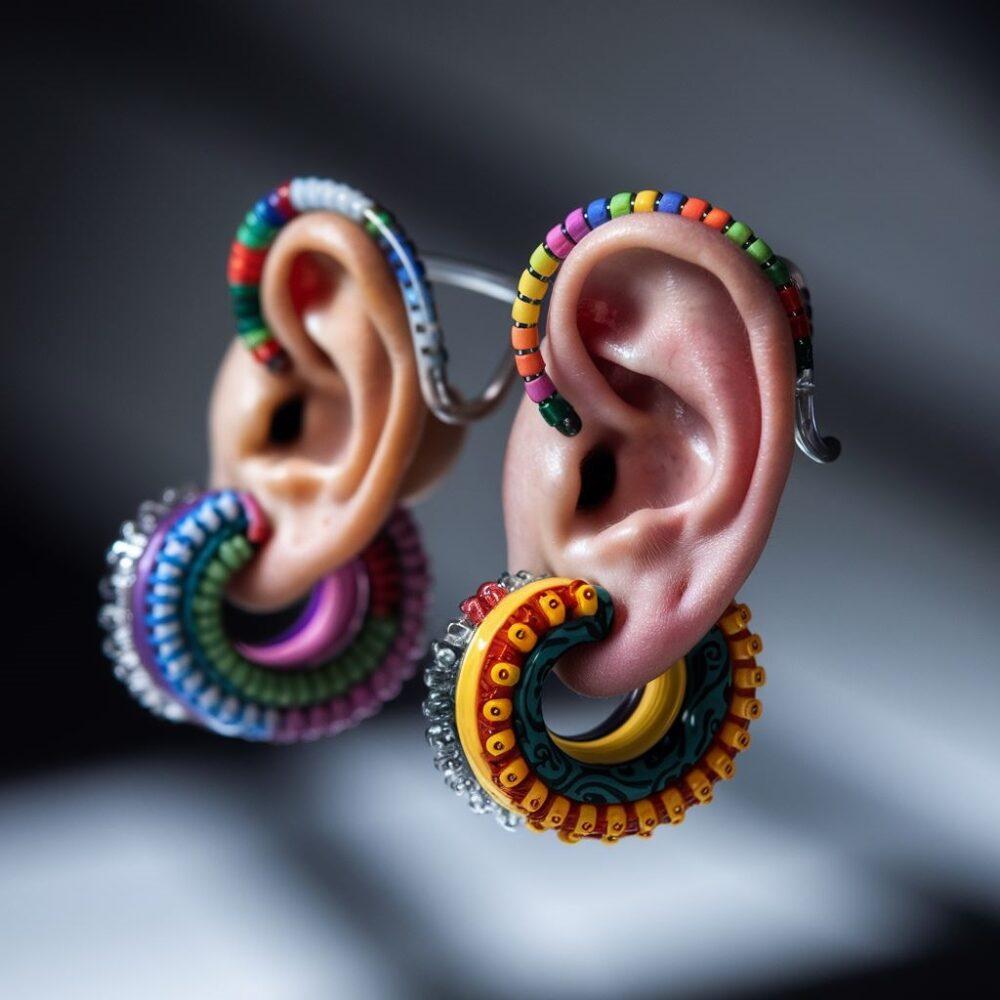 rozciągnięte uszy biżuteria