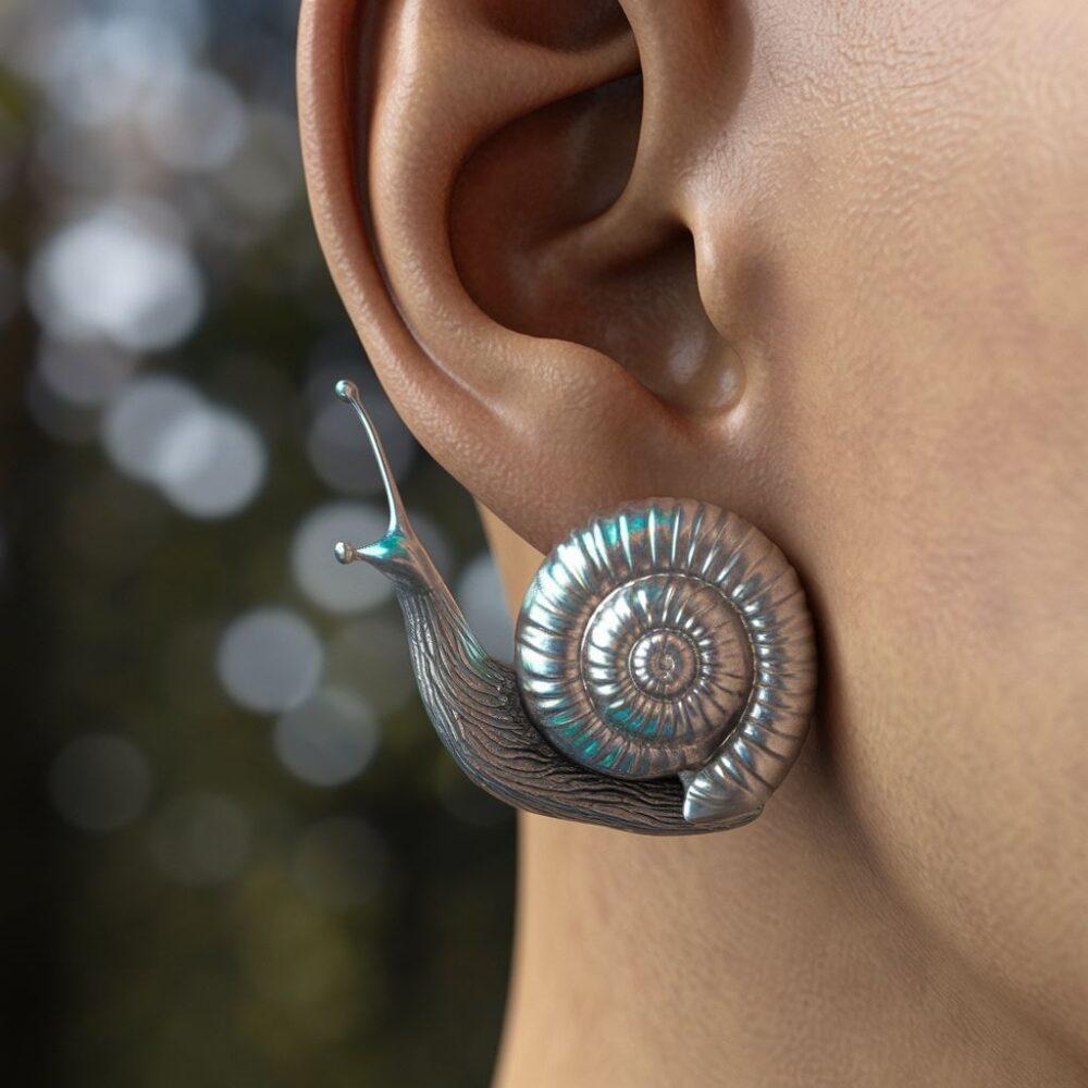 spiralny kolczyk ślimak