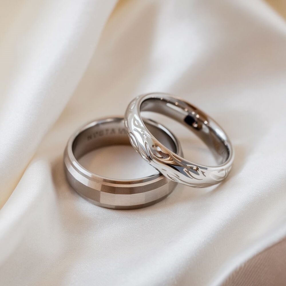 stalowe obrączki ślubne