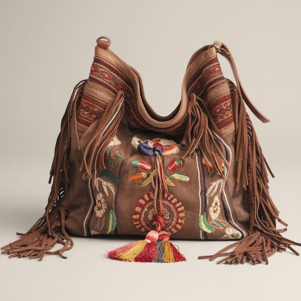 stylizacja boho z torebką