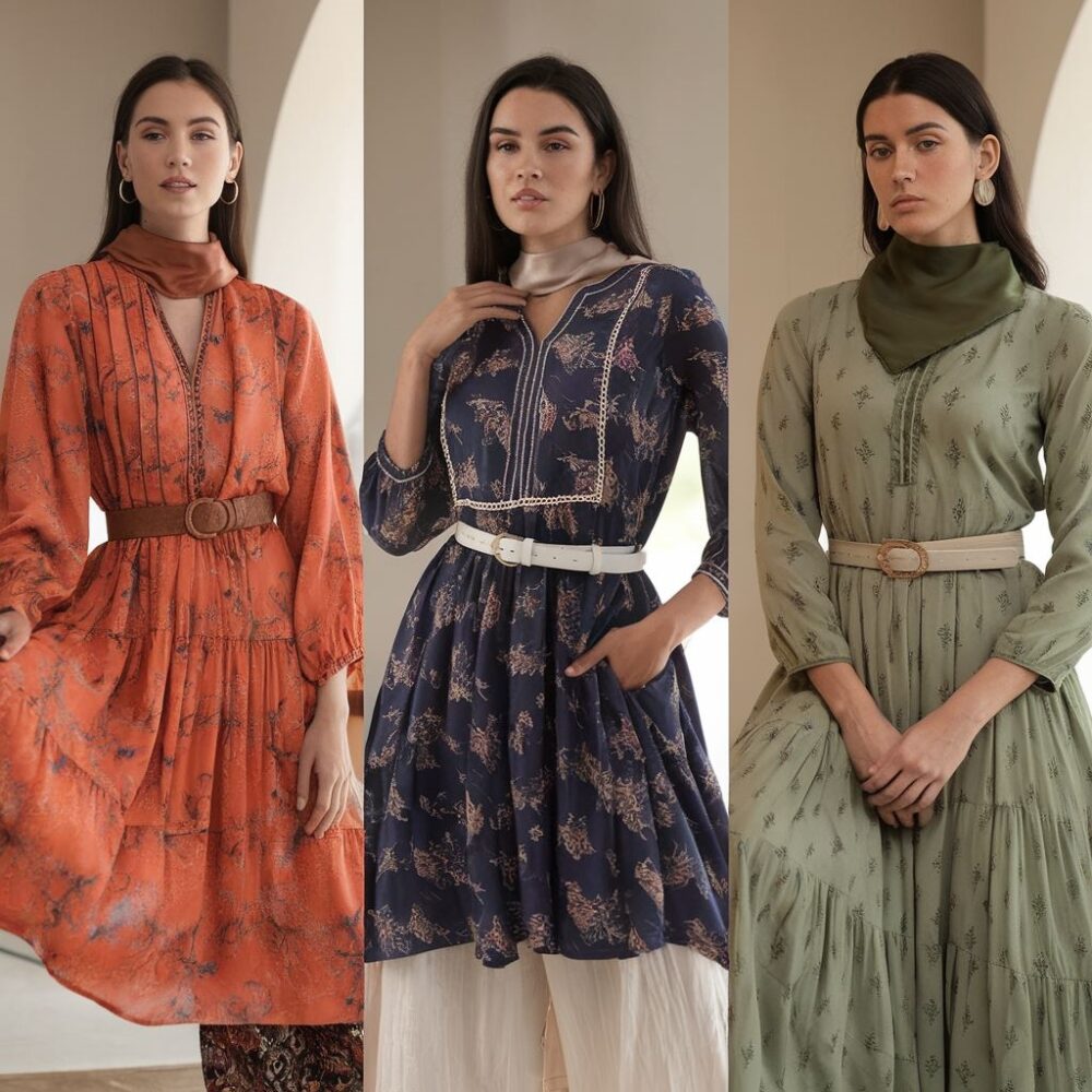 stylowa kobieta w tunice