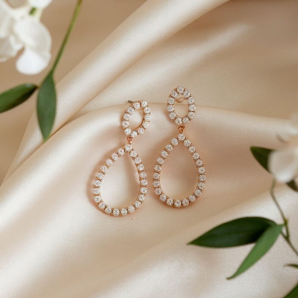 teardrop earrings bridal