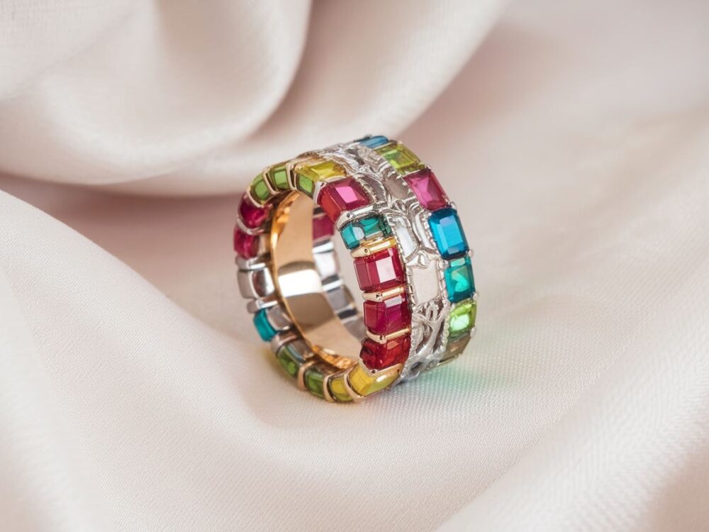 tęczowy pierścionek