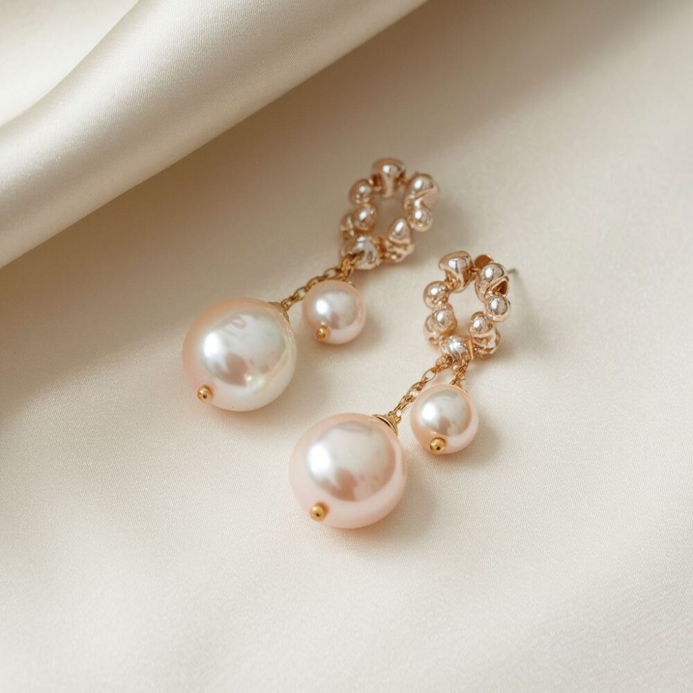 wiszące kolczyki perełki