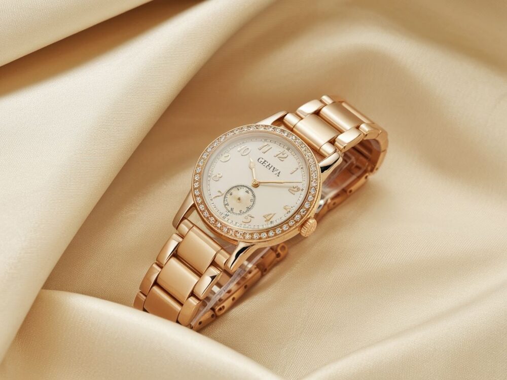 zegarek geneva damski złoty
