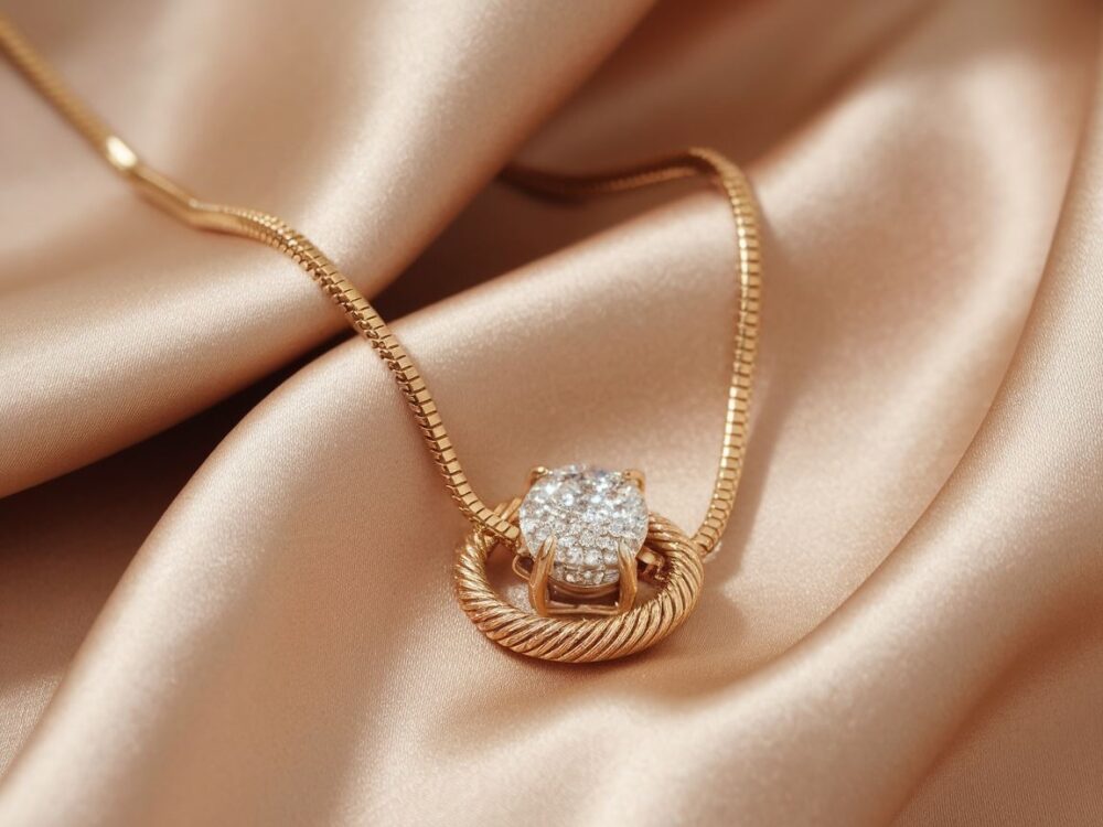 złocistobrązowy naszyjnik