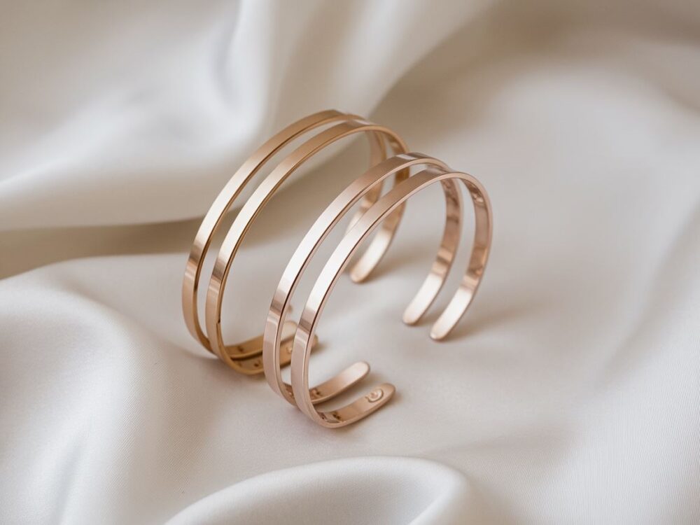 złota bransoletka mankietowa