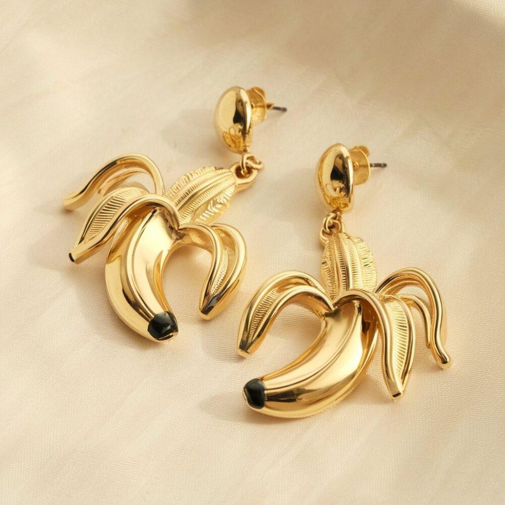 żółte kolczyki owocowe